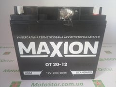 Акумулятор OT MAXION 12-20, AGM 12V, 20Ah , 181x76x167 мм