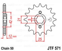 Приводная звезда JT JTF571.16