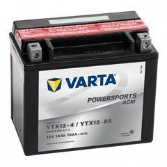 Мотоакумулятор TOPLITE YTX12-BS 12V, 10Ah, д. 152, ш. 88, в.131, електроліт в к-ті, вага 4 кг