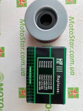 HIFLO HF111 - Фильтр масляный HONDA CB, CBR, CBX, CM, CMX, CX, GL, MUV, PIONEER, TRX, VT, VTR 250-700 1974-2022