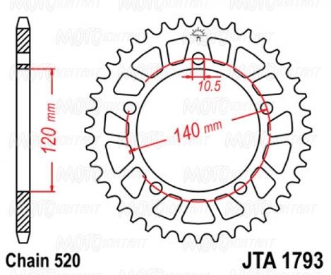 JT JTA1793.44 - Звезда задняя легкосплавная