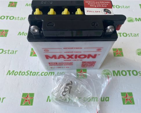 Акумулятор для мототехніки MAXION MXBM-12N5-3B -/+, 12V, 5Ah, 50 А, 120x60x130 мм