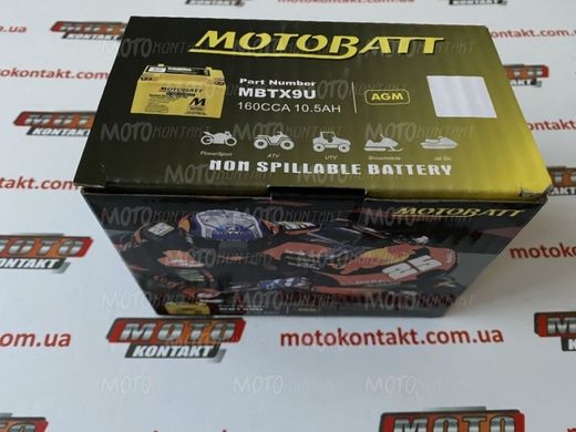 Motobatt MBTX9U Мото акумулятор 10,5 A/ч, 160 A, 151x87x110 мм
