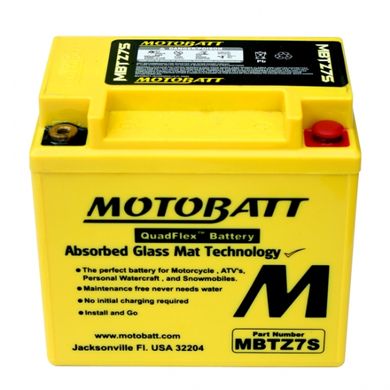 Motobatt MBTZ7S (YTZ7s) Мото акумулятор 6,5 А/ч, 100 А, (-/+), 114x70x107 мм
