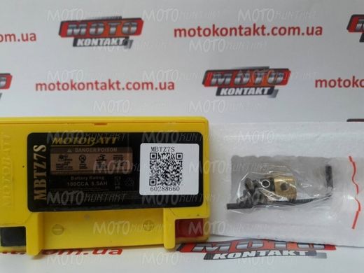 Motobatt MBTZ7S (YTZ7s) Мото акумулятор 6,5 А/ч, 100 А, (-/+), 114x70x107 мм