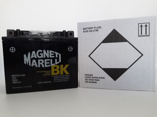 MOTX12-BS - MAGNETI MARELLI 10AH / 180A 12V L + стартерний акумуляторна батарея