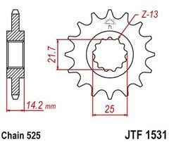 JTF1531,15 Звезда передняя KAWASAKI ZR 750 1995-1999