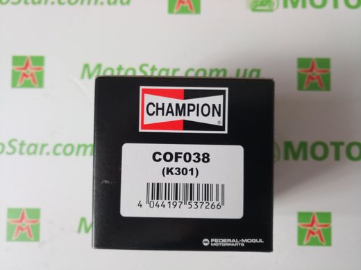 CH COF038 - Фільтр масляний APRILIA RSV; ARCTIC CAT ARCTIC CAT, BEAR CAT; CAGIVA NAVIGATOR, RAPTOR, V-RAPTOR, X-TRA RAPTOR; KAWASAKI KLV; KYMCO MAXXER, MXU; PIAGGIO/VESPA ZIP; SUZUKI AN 50-1800 1979-2015