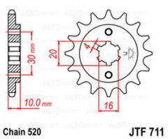 Приводная звезда JT JTF711.12