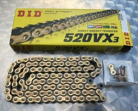 Приводная цепь DID 520VX3G&B-102ZB