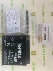 Мотоакумулятор TOPLITE YTX5L-BS 12V 4Ah,д. 114, ш. 71, в. 106, электролит в к-те, вес 3,5 кг
