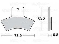 Тормозные колодки BREMBO 07PO04SD