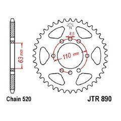 JT JTR890.45ZBK - Звезда задняя KTM DUKE, RC 125/200/390 2013-2019