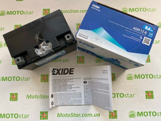 EXIDE SLA12-8 / AGM12-8 Акумулятор 8,6 А/ч, 145 А, 150х87х93 мм