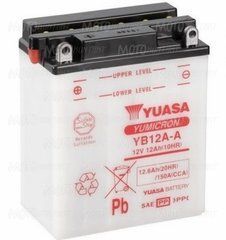 Мотоакумулятор TOPLITE YB12A-A 12V, 12Ah, д. 135, ш. 81, в.161, обсяг 0,8, вага 4,1 кг, без електроліту