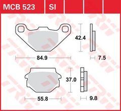 LUCAS MCB523 - Тормозные колодки