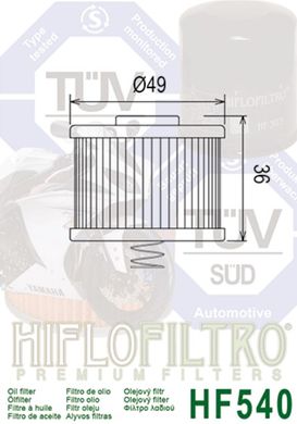 Фильтр масляный HIFLO FILTRO HF540