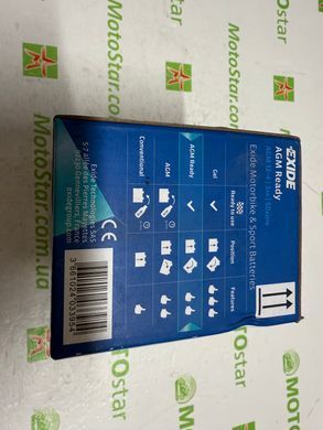 EXIDE SLA12-4 / AGM12-4 Мото аккумулятор 3 А/ч, 50 А, (-/+), 113х70х85 мм