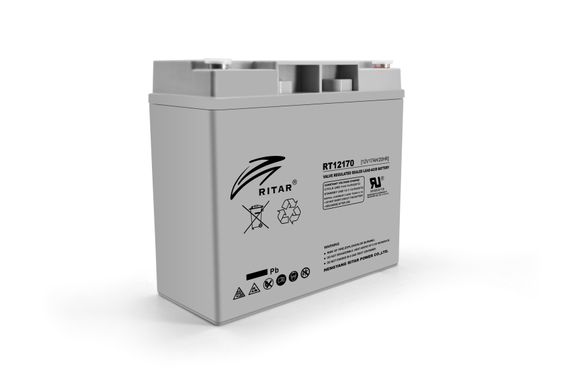 Аккумуляторная батарея AGM RITAR RT12170H, Gray Case, 12V 17.0Ah ( 181 х 77 х 167 ) Q4