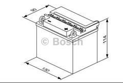 Мотоакумулятор BOSCH-M4F23 0 092 M4F 230 12V, 8Ah, д. 130, ш. 90, в.114, обсяг 0,5, вага 3 кг, без електроліту