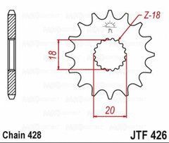 Звезда передняя JT Sprockets JTF426.12