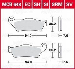 Тормозные колодки LUCAS MCB648SV