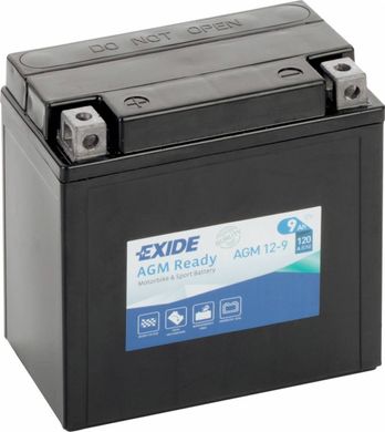 EXIDE SLA12-9 / AGM12-9 Мото аккумулятор 9 А/ч, 120 А, (+/-), 135х75х136 мм