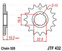 Приводная звезда JT JTF432.12