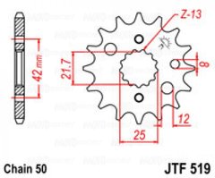 Приводная звезда JT JTF519.15