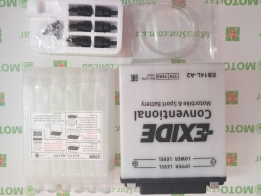 EXIDE EB14L-A2 / YB14L-A2 Мото аккумулятор 14 А/ч, 145 А, (-/+), 134x89x166 мм