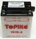 Мотоакумулятор TOPLITE YB10L-B 12V, 11Ah, д. 136, ш. 91, в.146, обсяг 0,7, вага 4,4 кг, без електроліту