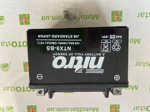 Акумулятор NITRO NTX9-BS AGM 150x87x105 мм, +/-, Open Battery 12V, 8Ah, CCA 135A (YTX9-BS)