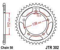 JT JTR302.39 - Звезда задняя HONDA CB, CBF, CBR, VTR 600-1300 1990-