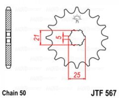 Приводная звезда JT JTF567.16