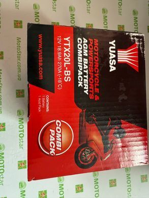 Аккумулятор YUASA YTX20L-BS AGM 12V 18,9Ah 270A R+ 175x87x155 мм