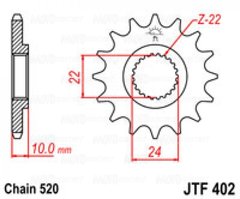 Приводная звезда JT JTF402.14