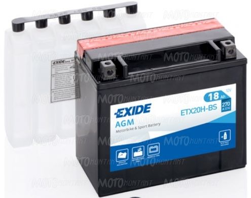 Аккумулятор гелевый EXIDE ETX20H-BS YTX20H-BS
