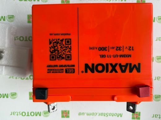 Мото аккумулятор MAXION MXBM-U1-11 GEL 12V, 32Ah, 300A, 195x130x180 мм, +/-