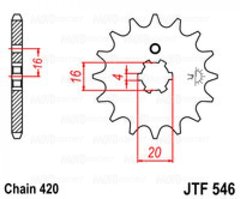 Приводная звезда JT JTF546.15