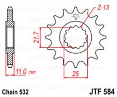 Приводная звезда JT JTF584.15