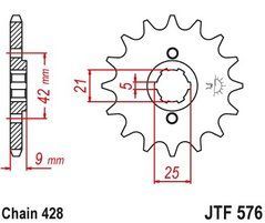 JTF576,19 Звезда передняя YAMAHA XT 350 1985-