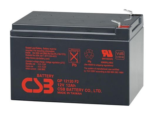 Аккумуляторная батарея CSB GP12120F2, 12V 12Ah (151х98х100мм) Q6, 3,33кг