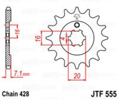 JT JTF555.14 - Зірка передня
