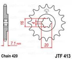 Приводная звезда JT JTF413.12