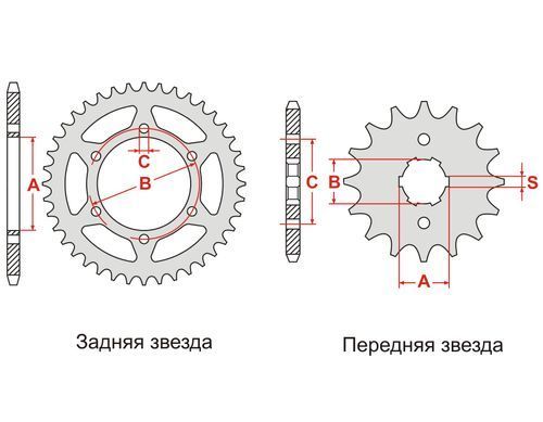 JTR460,42 Задня зірочка KAWASAKI KDX, KH, KLX, KX; SUZUKI RM-Z 100-650 1983-2020