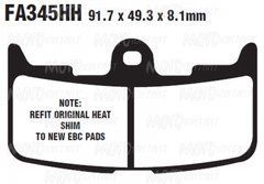 Тормозные колодки EBC FA345HH