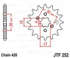 Приводная звезда JT JTF252.14