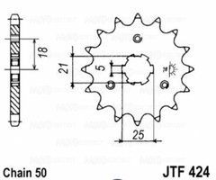 Звезда передняя JT Sprockets JTF424.15 SUZUKI GT 380/550/750 1973-