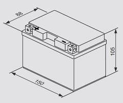 BOSCH 0092M60160 (YT12A-4; YT12A-BS) M6 AGM, 12V 11AH 160A