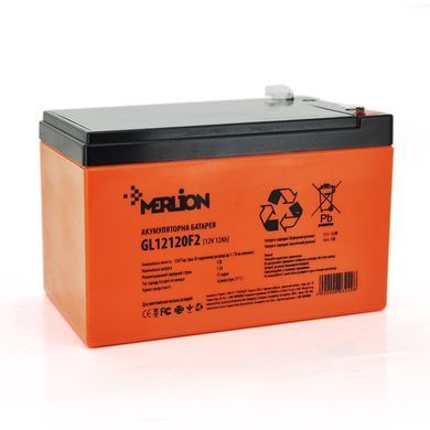 Акумуляторна батарея MERLION GL12120F2 12 V 12 Ah (150 x 98 x95 (100)) Orange Q6